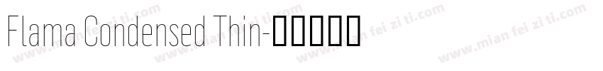 Flama Condensed Thin字体转换